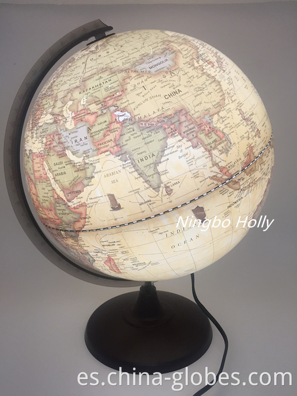 lighted earth globe